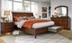 aspenhome® Cambridge Brown Cherry Queen Sleigh Storage Bed-2