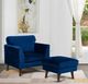 Mazin Furniture Tolley Blue Ottoman-1