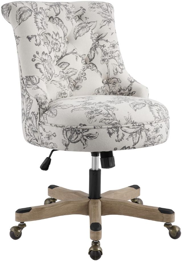 Linon Sinclair Brown/White Office Chair-0