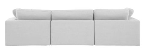 Meridian Furniture Comfy 119" White Sofa -1