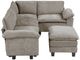 Homelegance® Dublin 5-Piece Dark Pewter Modular Sectional with Ottoman-3