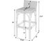 Butler Specialty Company Serienna Gray Dot/White Bar Stool-2