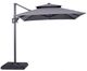 Furniture of America® Fida Gray Aluminum/Polyester Square Outdoor Umbrella-0