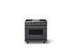 Viking® 5 Series 36" Cast Black Pro Style Dual Fuel (LP) Range with Brushed Brass Trim-0