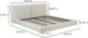 Moe's Home Collection Zeppelin Heather Light Grey King Bed-2