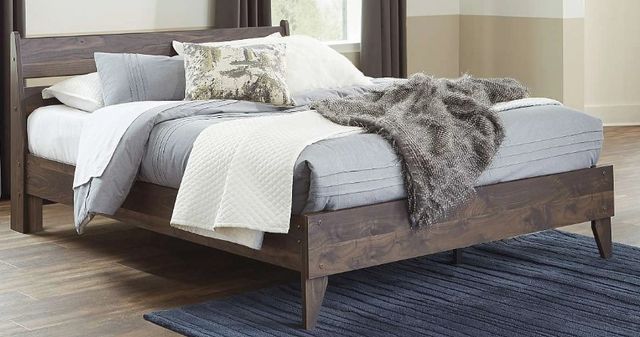 Signature Design by Ashley® Calverson Mocha Queen Panel Platform Bed-1