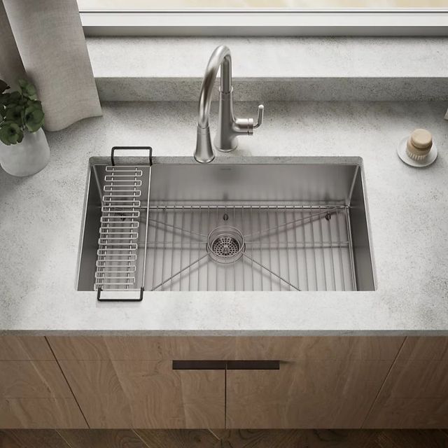 KOHLER® Strive® Stainless Steel 32" Undermount Single-Bowl Kitchen Sink with Accessories-1