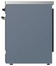 Ilve® Majestic III 30" Blue Gray Pro Style Induction Range with Solid Door and Burnished Trim-2