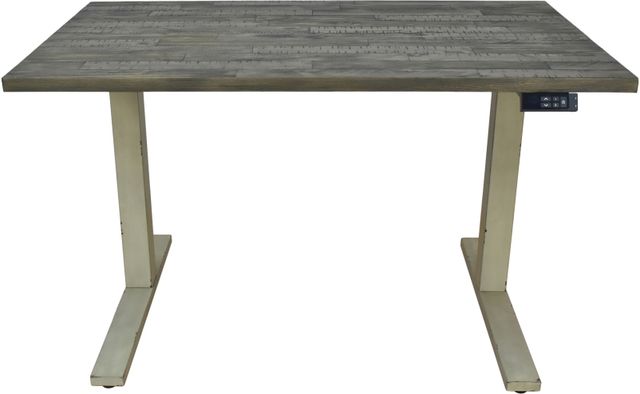 Coaster® Myers Weathered Pine And Antique Ivory Adjustable Height Standing Desk-1