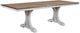 Winners Only® Highland Brown Top 96" Dining Table with Antique White Pedestal Base-0