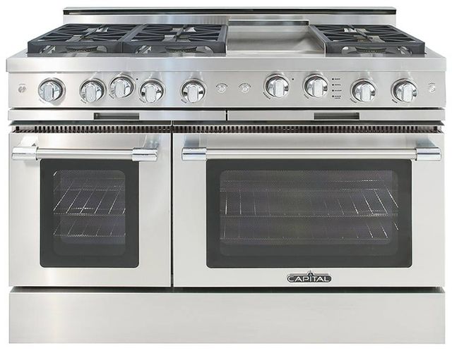 Capital Cooking™ Grand Chef 48" Stainless Steel Sealed Burner Pro Style Gas Range with Griddle-0