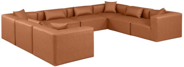 Meridian Furniture Cube 8-Piece Cognac Modular Sectional-0