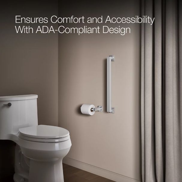 KOHLER® Square Polished Chrome 18" Grab Bar-3