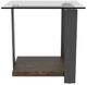 Riverside Furniture Cortland Tempered Glass Side Table with Saddle Oak Base-4