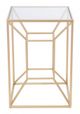 Zuo® Modern Canyon Clear Glass Side Table with Gold Frame-2