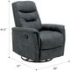 Emerald Home Danyon Charcoal Manual Swivel Glider Recliner-2
