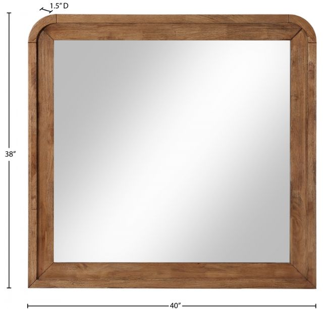 Meridian Furniture Fluted Walnut Mirror-2