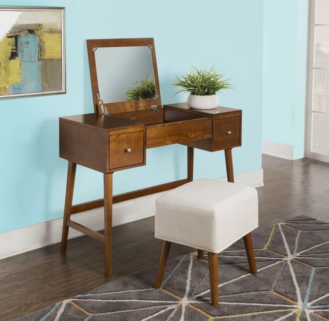 Linon Joanie 2-Piece Walnut Vanity Set-1