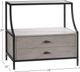Universal Explore Home™ Midtown Flannel Night Table with Dark Pewter Base-2