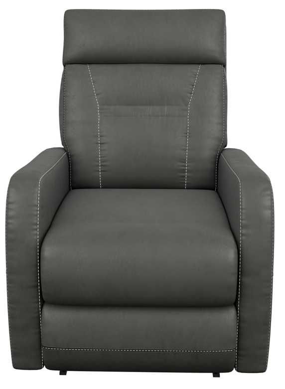 La-Z-Boy® Lennon Charcoal Leather Power Wall Recliner with Headrest and Lumbar-1