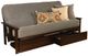 Kodiak Furniture Monterey Marmont Thunder/Espresso Full Storage Futon with Mattress -0