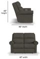 Flexsteel® Customizable Bernard Leather Power Reclining Loveseat with Headrest and Lumbar-2