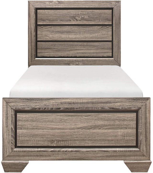 Mazin Furniture Beechnut Gray Natural Twin Panel Bed-0