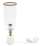 A & B Home Marble Base and Sun Cutwork on Glass Table Lamp-0