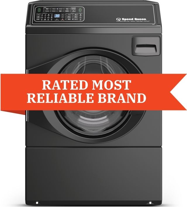 Speed Queen® Matte Black Front Load Laundry Pair-2