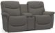 La-Z-Boy® James Charcoal Power Reclining Loveseat with Headrest and Console-0