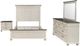 Powell® Carrington 4-Piece Antique White/Dark Brown Queen Panel Bedroom Set-3
