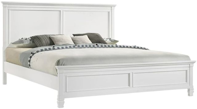 New Classic® Home Furnishings Tamarack White Eastern King Panel Bed-0