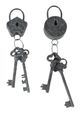 A & B Home Edmund 4-Piece Antique Silver Decorative Lock And Key Sets-1