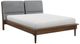 Homelegance® Astrid Gray/Walnut Queen Upholstered Panel Bed-0
