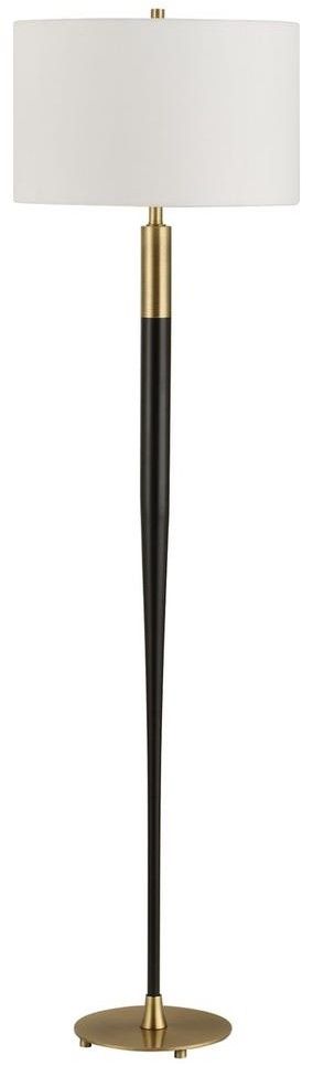 Uttermost® Stowe Satin Black Floor Lamp-0