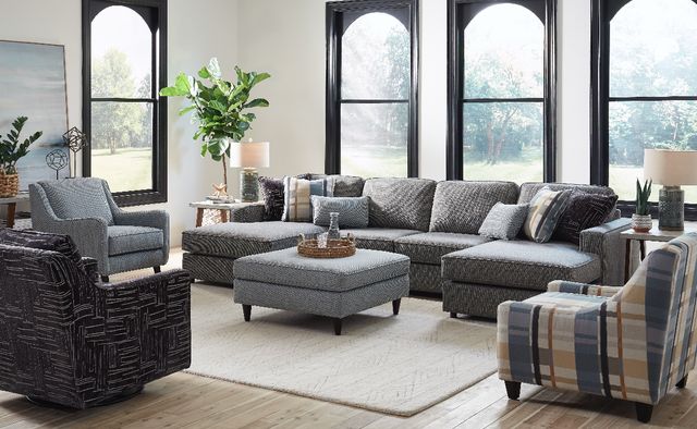 Fusion Furniture Silversmith Quartz Margo Lead Swivel Glider Chair-1