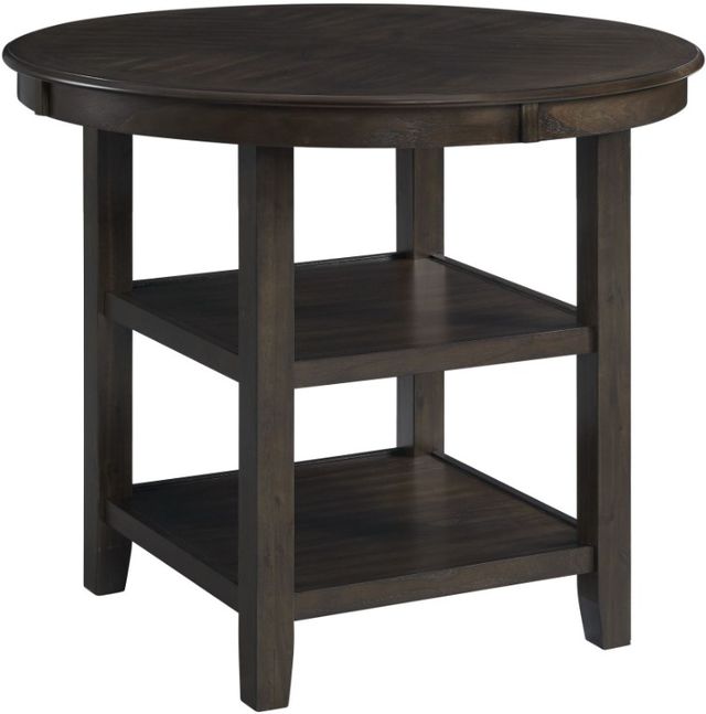 Elements International Amherst 5-Piece Black/Walnut Counter Dining Set-1