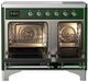 Ilve® Majestic III 40" Emerald Green Pro Style Induction Range with Solid Door and Chrome Trim-1