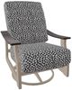Telescope Casual St. Catherine Agra Classic/Desert Aluminum/Fabric Outdoor MGP Cushion Swivel Rocker with Chestnut Rustic Arms-0