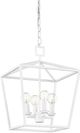 Currey & Company Denison Gesso White Small Chandelier-0