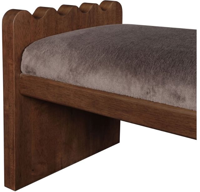 Meridian Furniture Sonia Brown/Walnut Bench-3