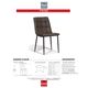 Korson Furniture Paige Set of 2 Vintage Steel/Black Steel Tufted Side Chairs-2