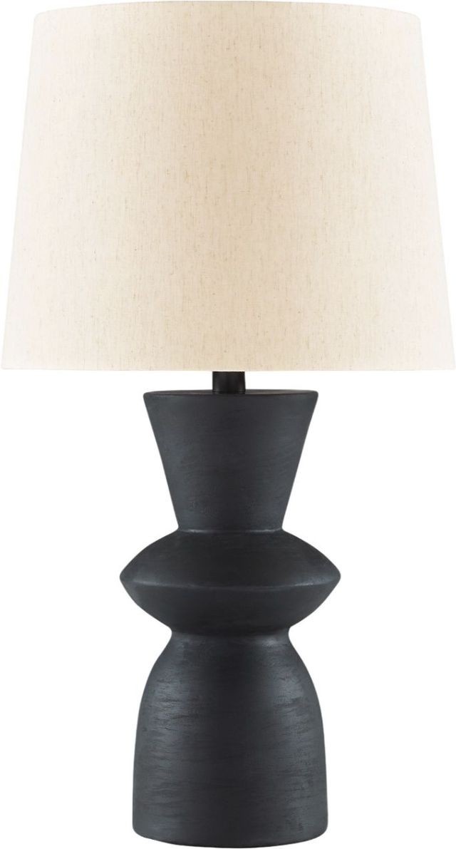 Signature Design by Ashley® Scarbot Distressed Black Table Lamp-0