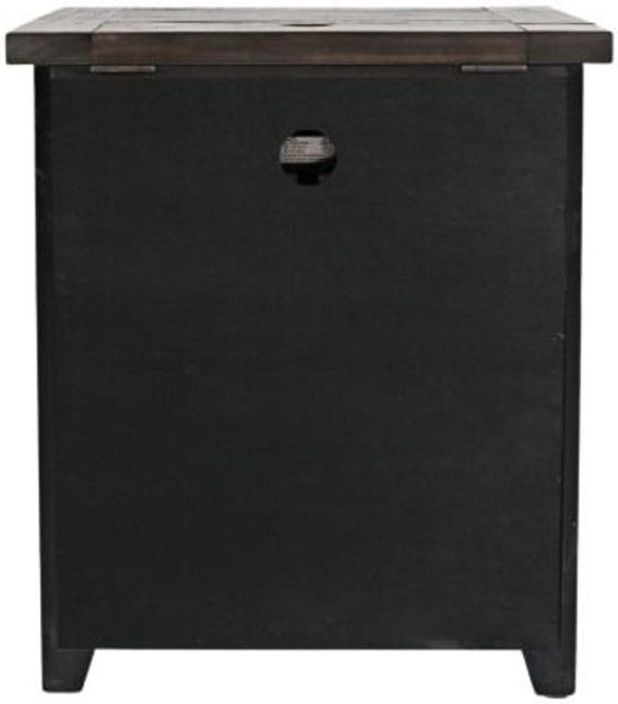 Jofran Inc. Madison County Vintage Black Power Nightstand-3