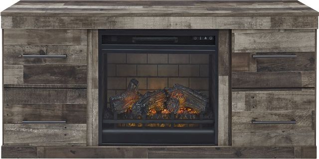 Signature Design by Ashley® Derekson 3-Piece Multi Gray Entertainment Center with Electric Fireplace-2