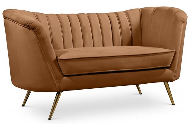 Meridian Furniture Margo Saddle Velvet Loveseat-0