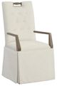 Fairfield® Customizable Entree Dining Pull Tall Button Back Arm Chair with Skirt-0