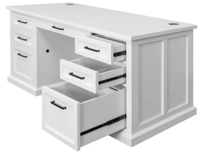 Martin Furniture Abby White Double Pedestal Desk-2