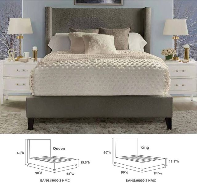 Parker House® Angel Himalaya Charcoal Gray Queen Panel Bed-2