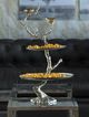 A & B Home Silver Iron Branch 2-Tier Tray-5